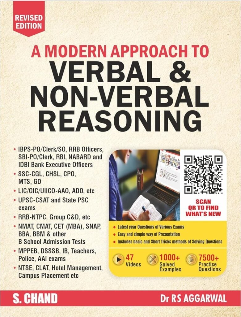 A Modern Approach to Verbal & Non-Verbal Reasoning by R. S. Aggarwal [2024 Edition]