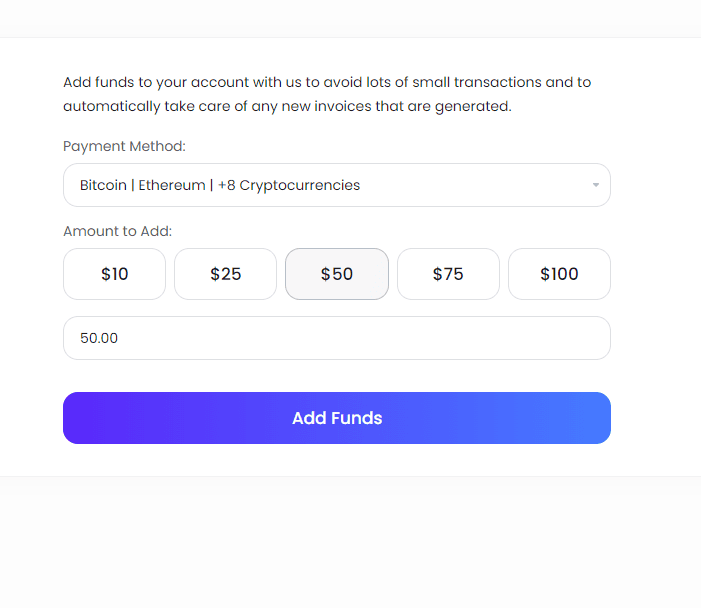 Add Funds on Ultahost