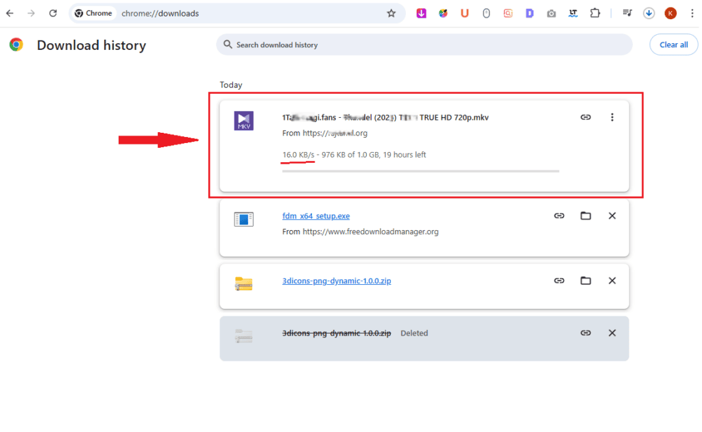 Chrome Downloading Stream Video