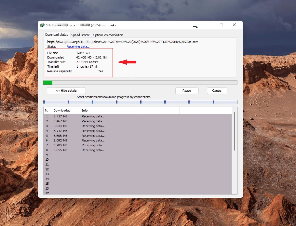 IDM Downloading Stream Video