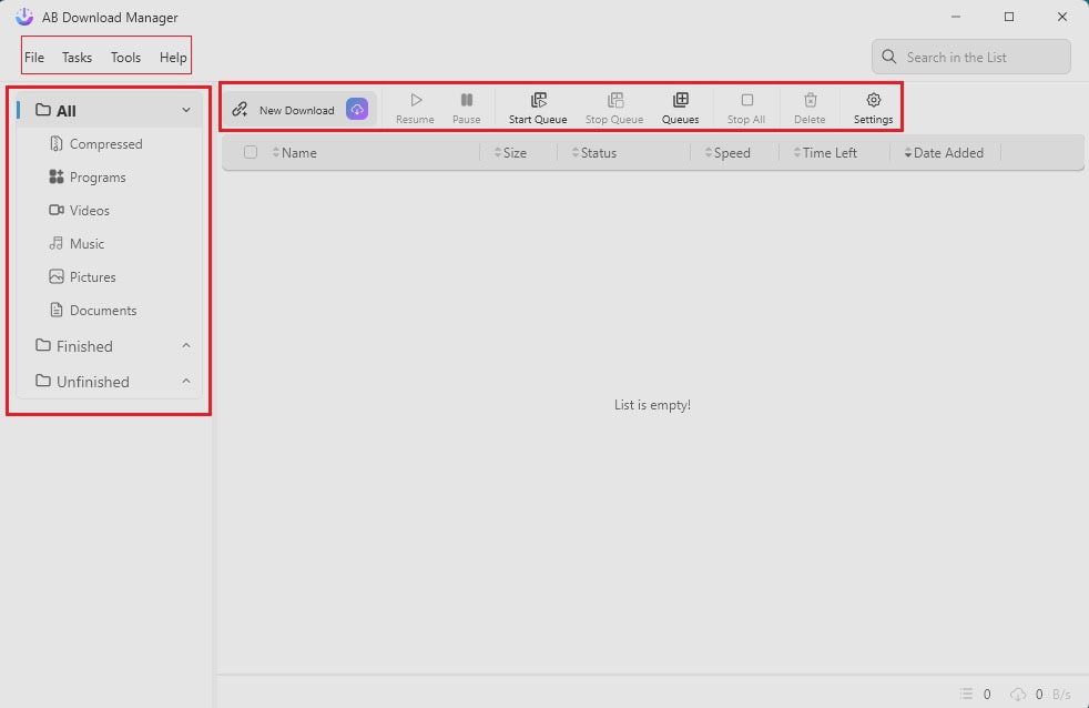 AB Download Manager App Main Wizard