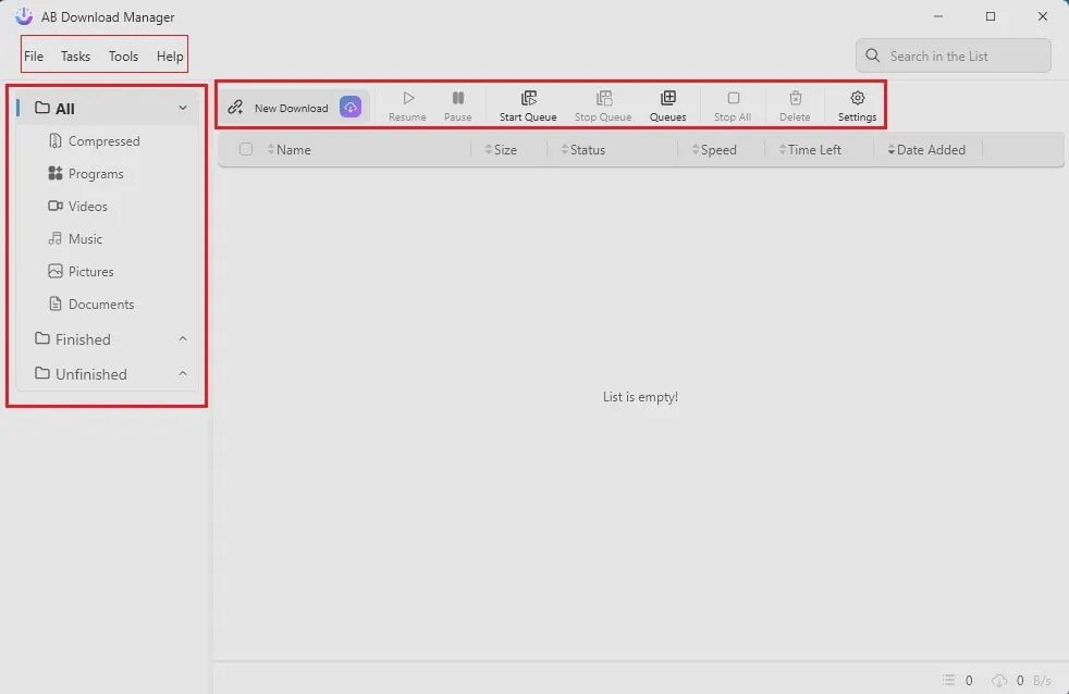 AB Download Manager App Main Wizard