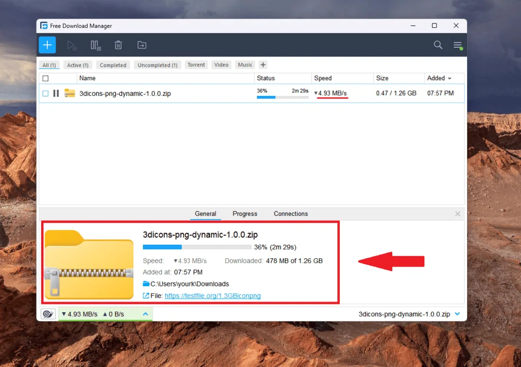 FDM Download Speed