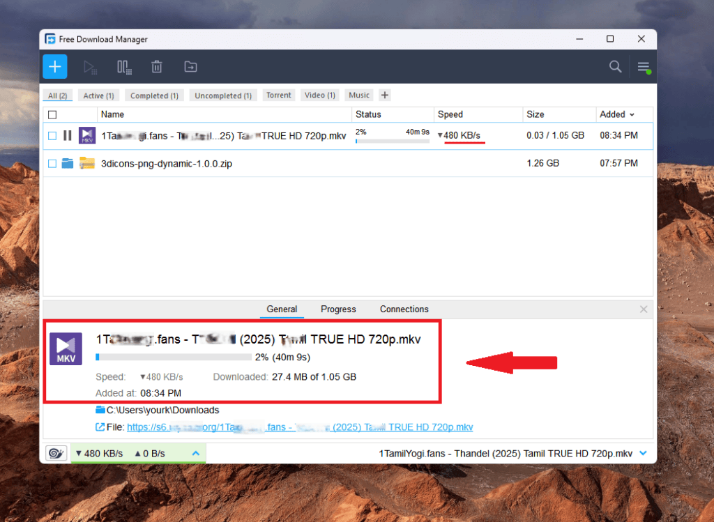 FDM Downloading Stream Video
