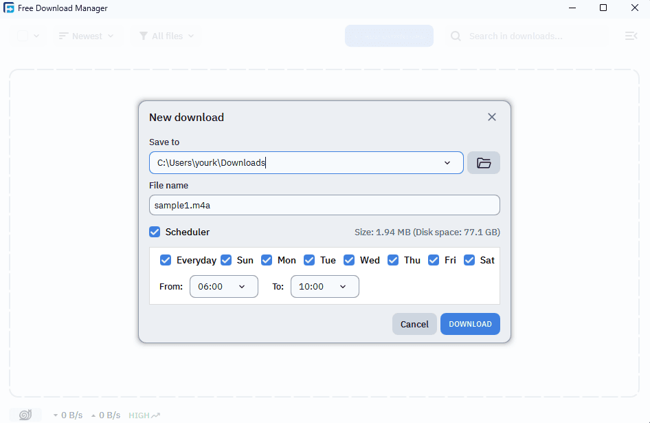 FDM Scheduler