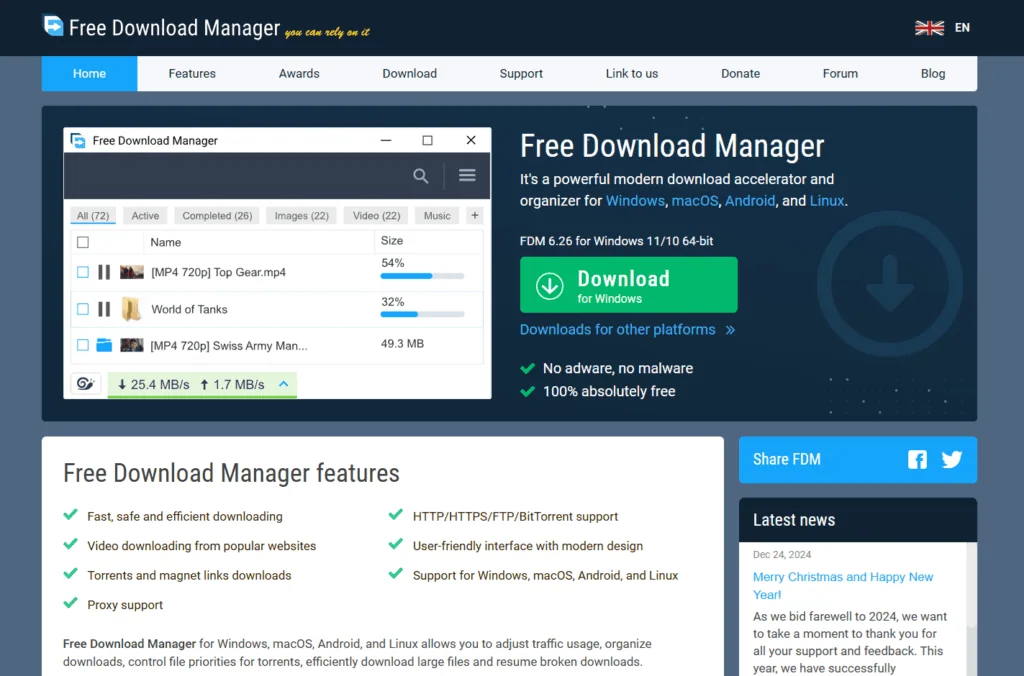 Free Download Manager HomePage