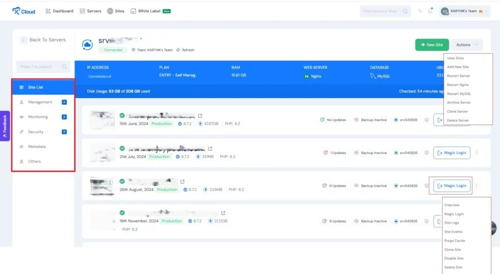 xCloud.Host Server Settings