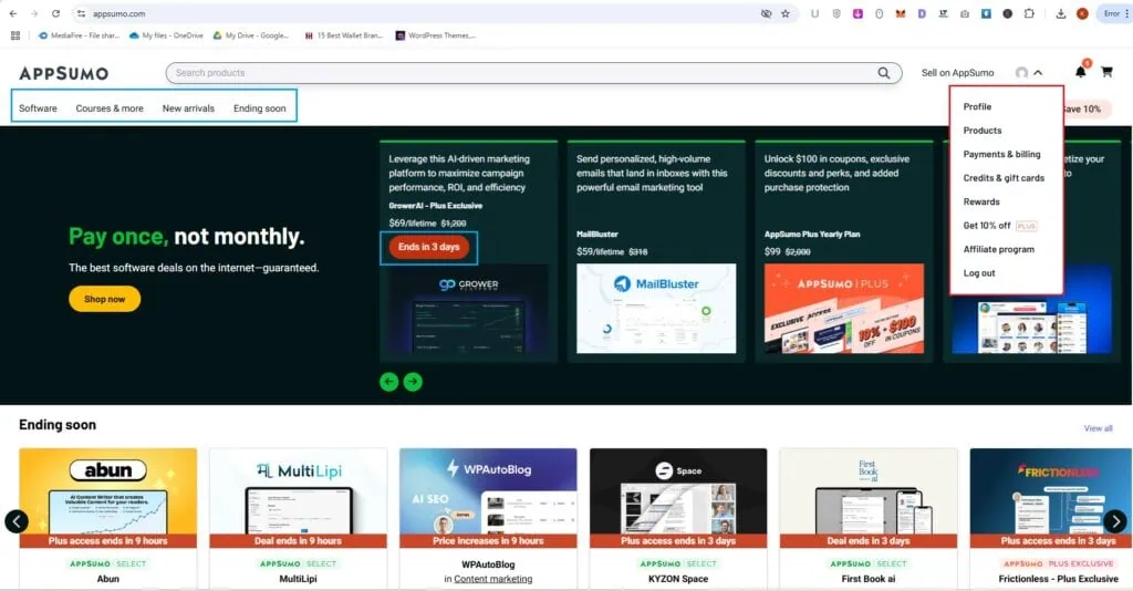 AppSumo Homepage