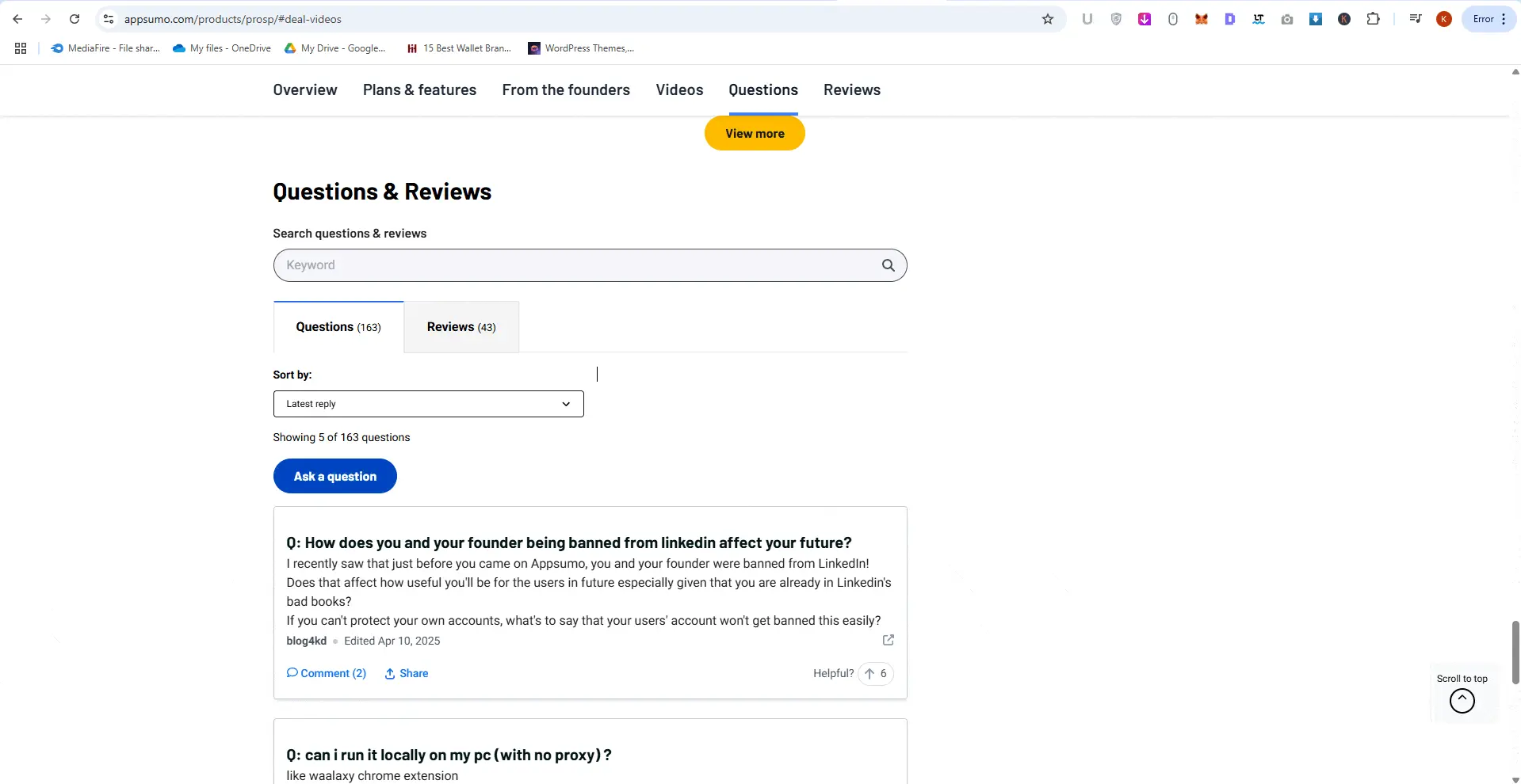 AppSumo Questions and Comment Section