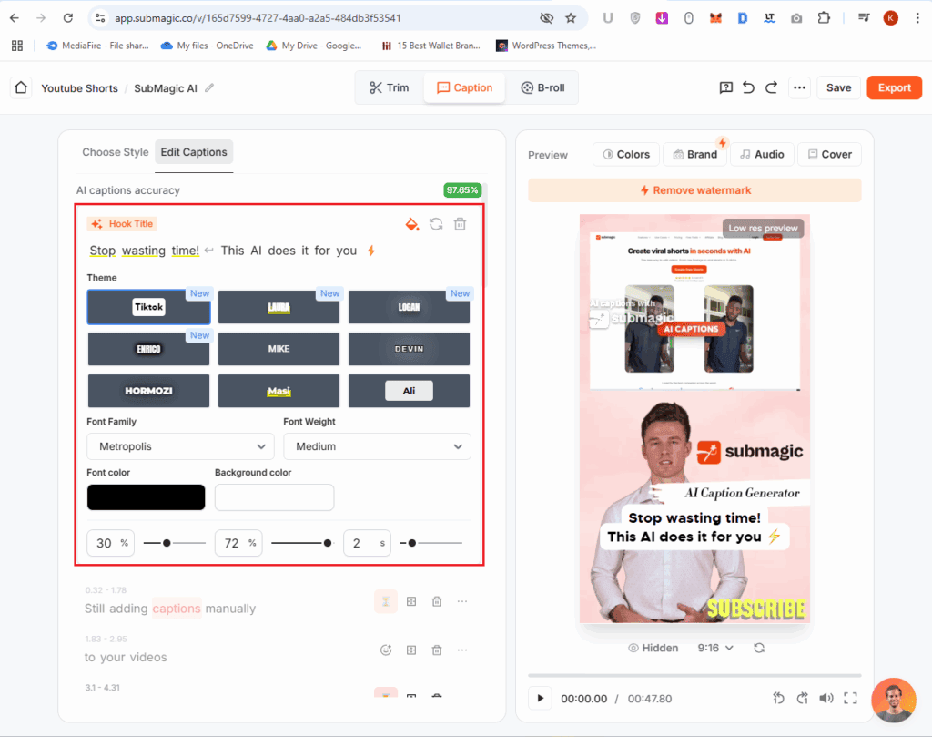SubMagic Generating Hook Title