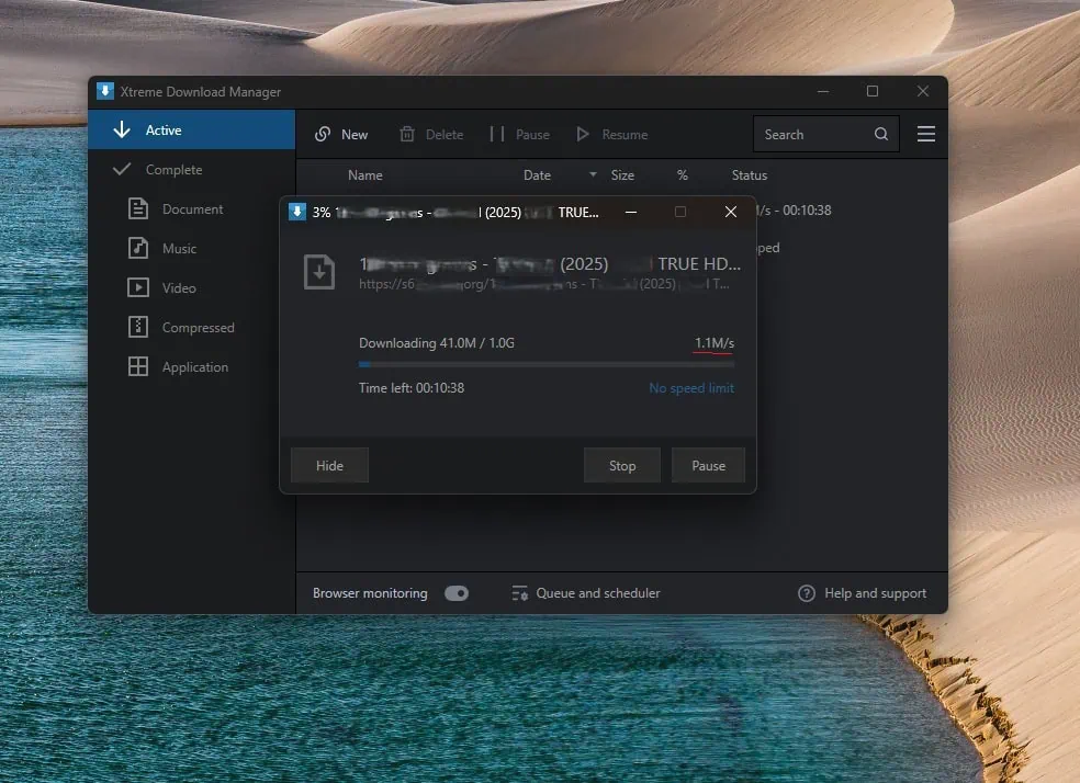 Xtreme Download Manager Download Speed Video Restricted Bandwidth Server