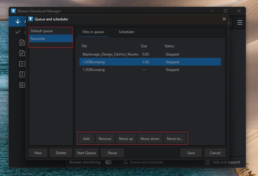 Xtreme Download Manager Queue