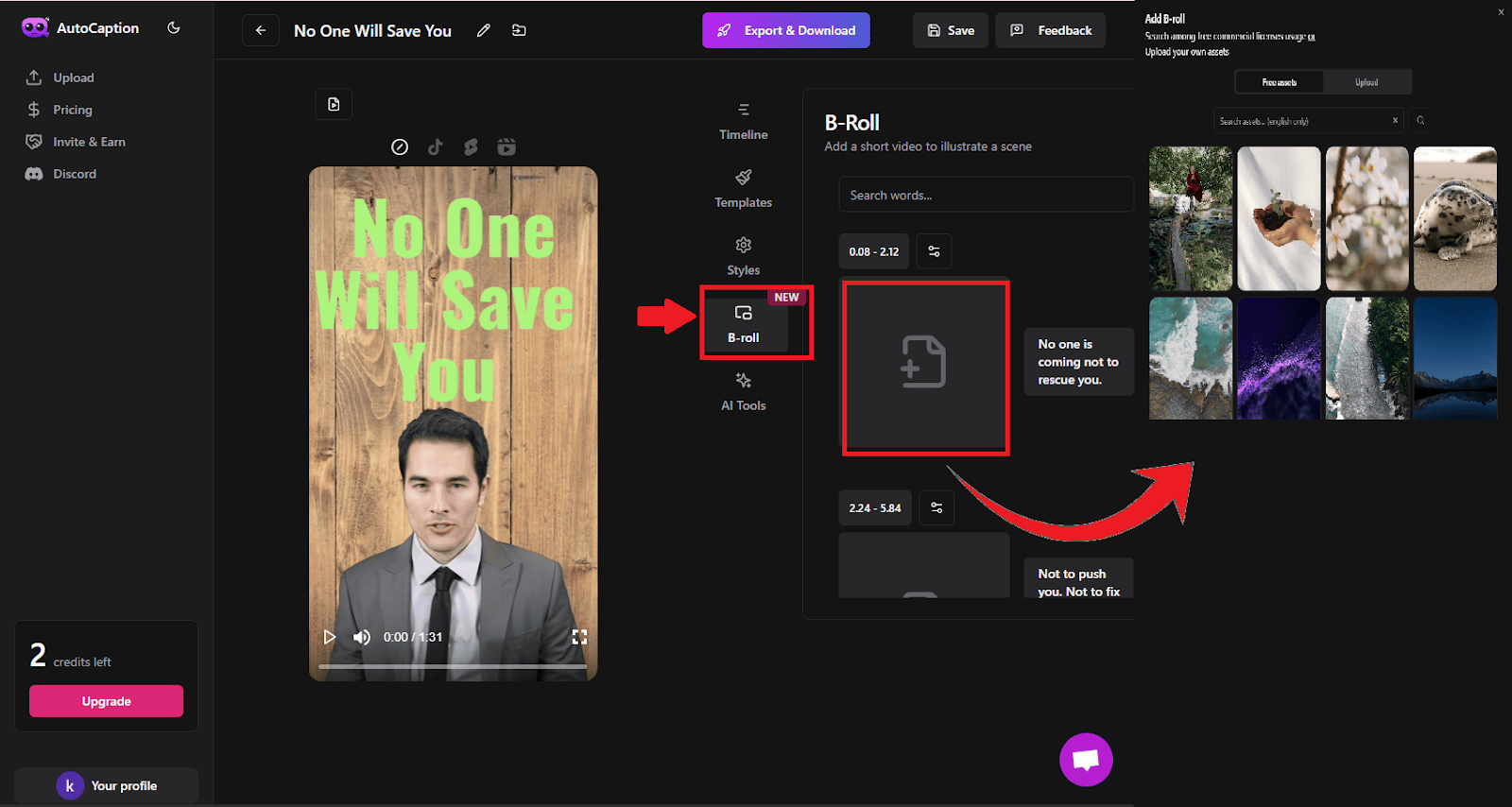 AutoCaption AI - B-Roll
