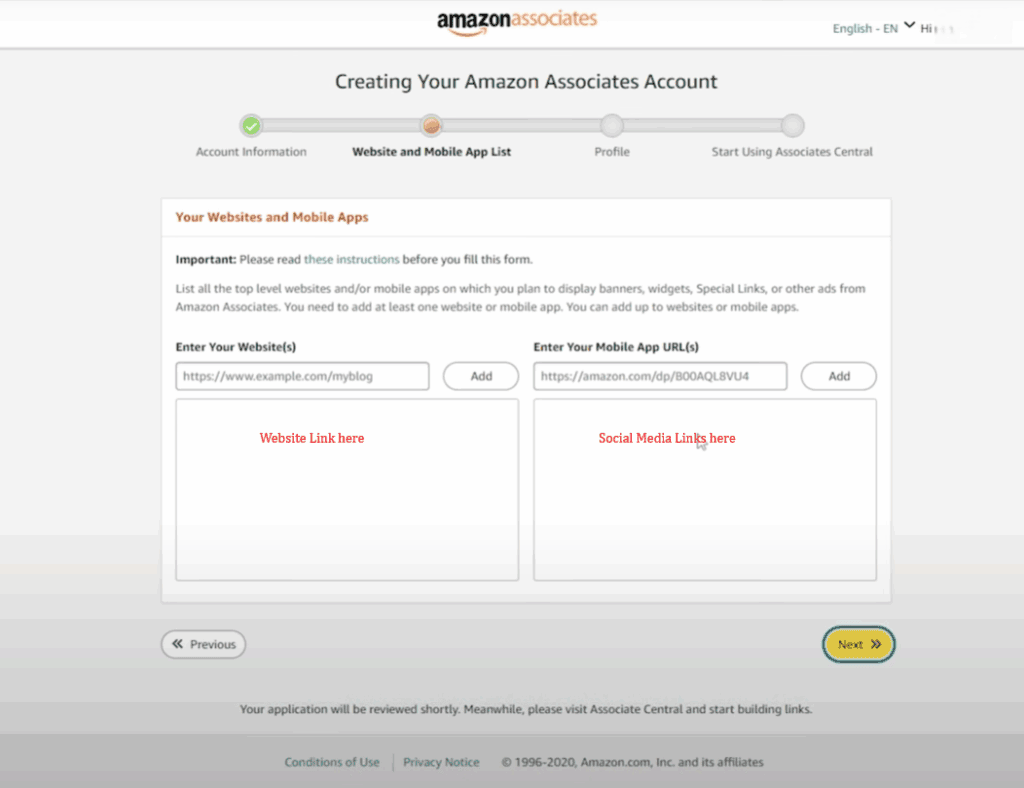 Amazon India Affiliate Program Website & Mobile App list