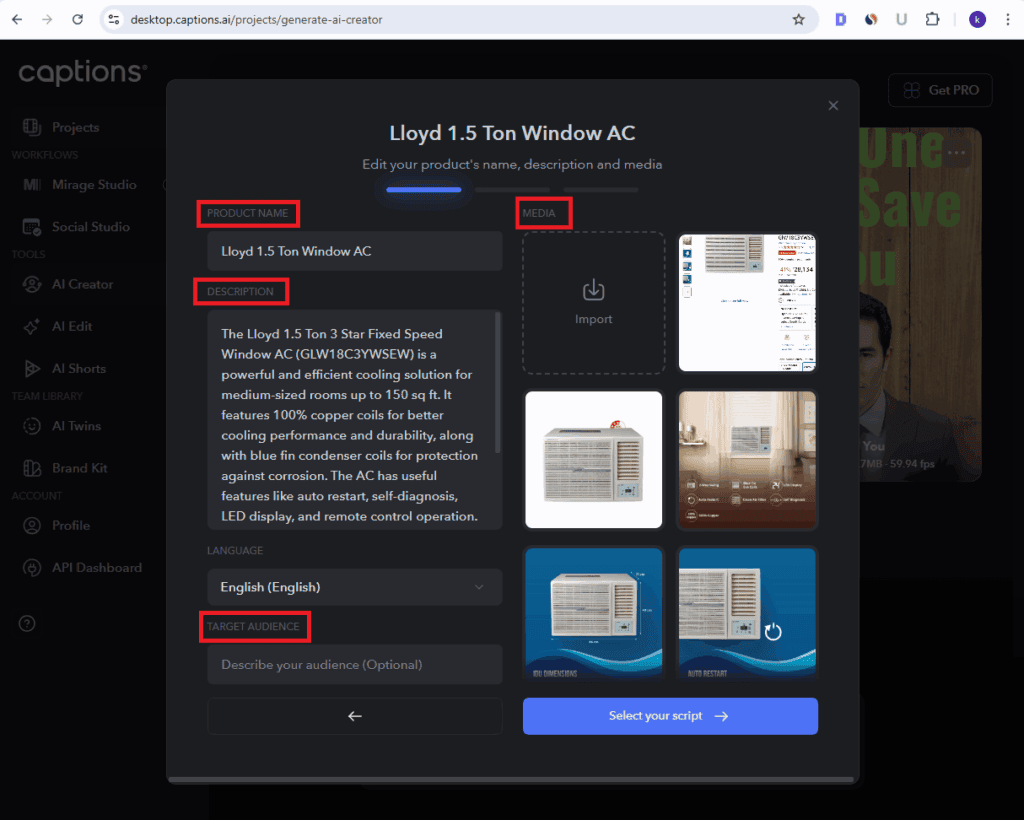 Caption AI - Product Description