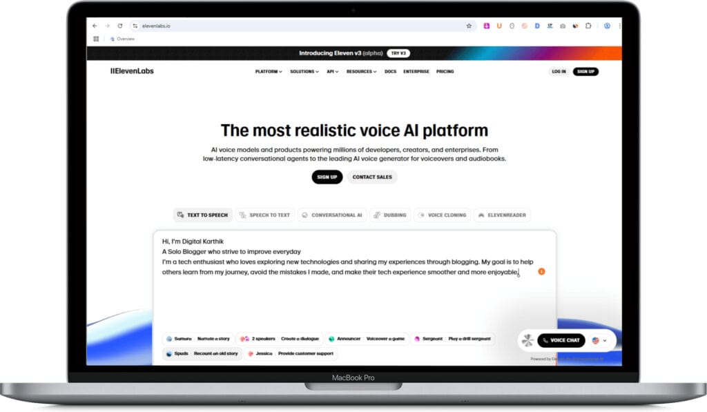 ELEVENLABS - Free Text to Speech Tool