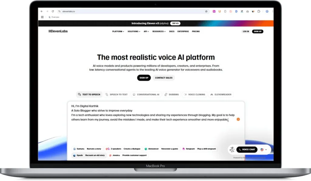 ELEVENLABS - Free Text to Speech Tool