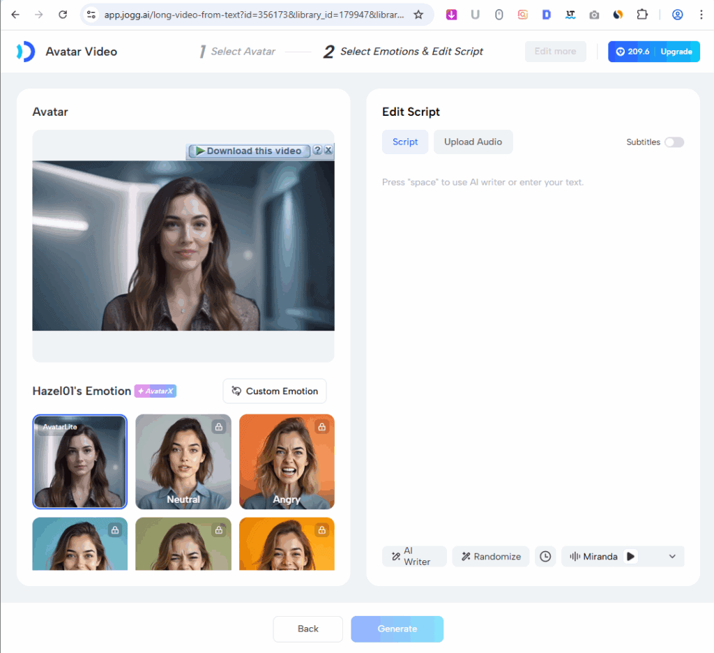 Jogg AI - AI Tools Create the Avatar - Avatar Looks in Studio Style