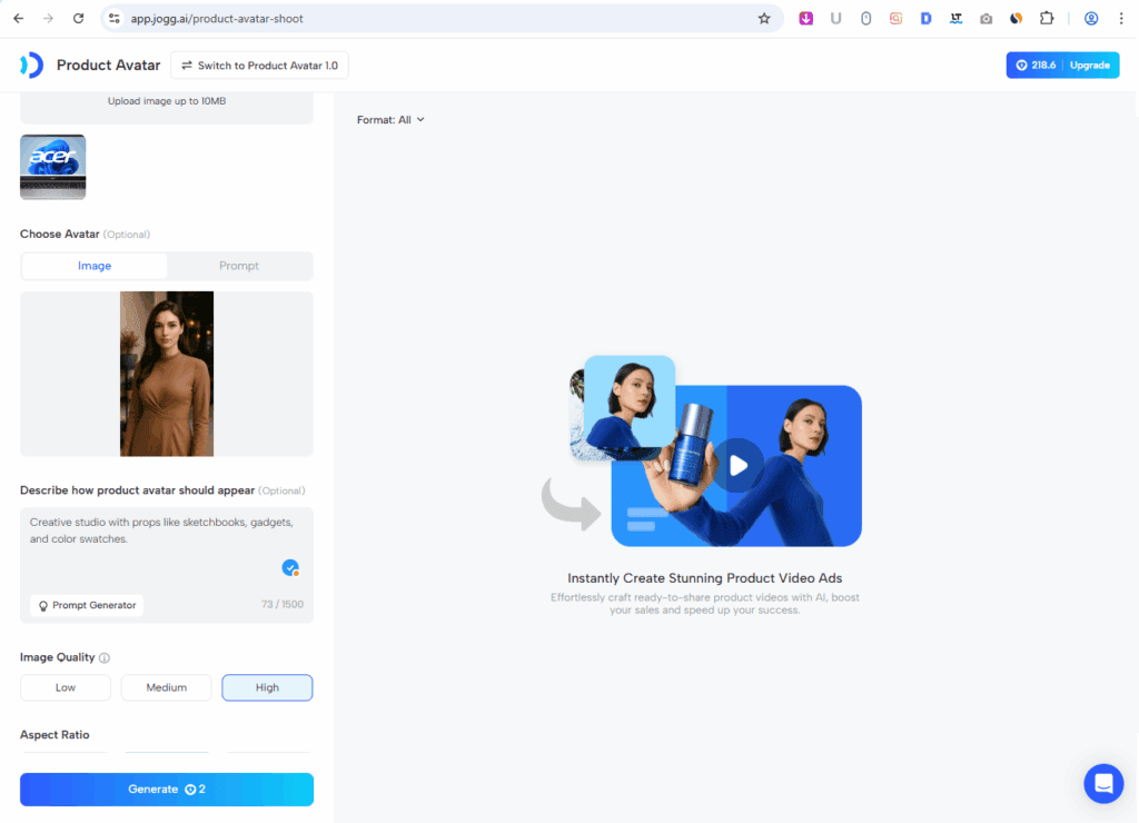 Jogg AI - Product Avatar