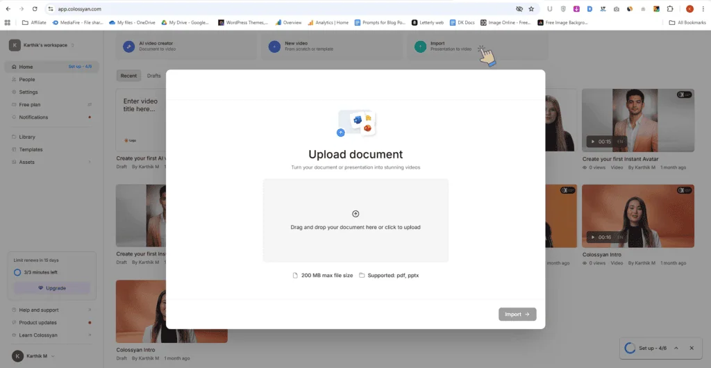 Colossyan AI - Importtyp
