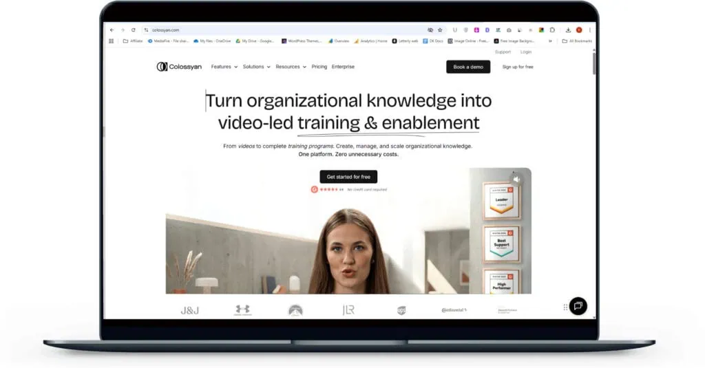 Colossyan - Home Page Screen