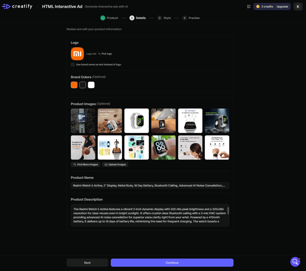 Creatify AI - HTML Interactive Ads