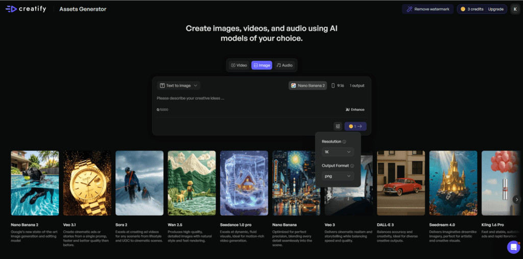 Creatify Asset Generator - Create AI Images
