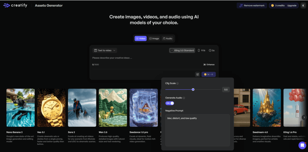 Creatify Asset Generator - Create AI Videos