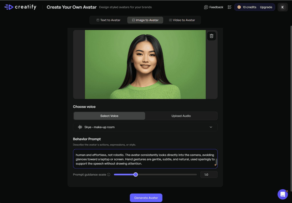 Creatify - Create your Own Avatar