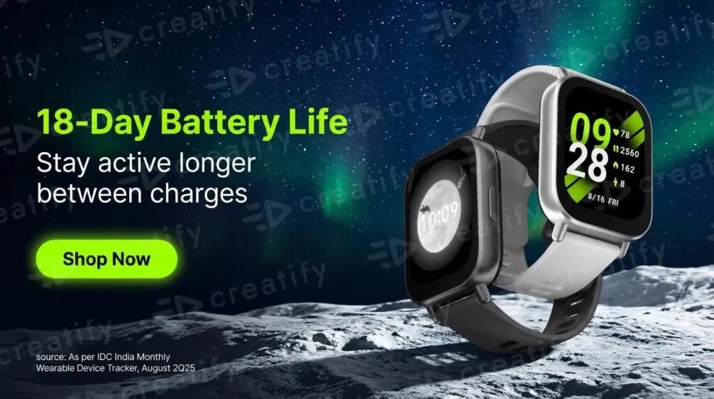 Creatify - Image Ads Smart Watch - 3 -18-Day Battery Life