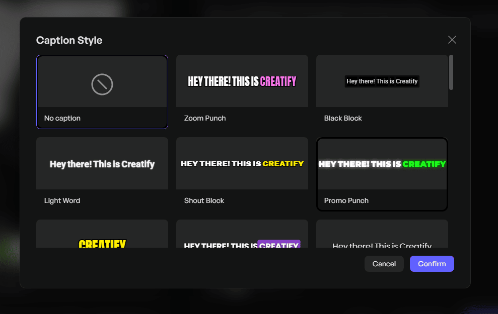 Creatify - Subtitle Design