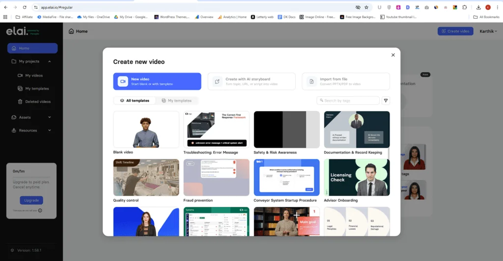 Elai - Create New Video from Template