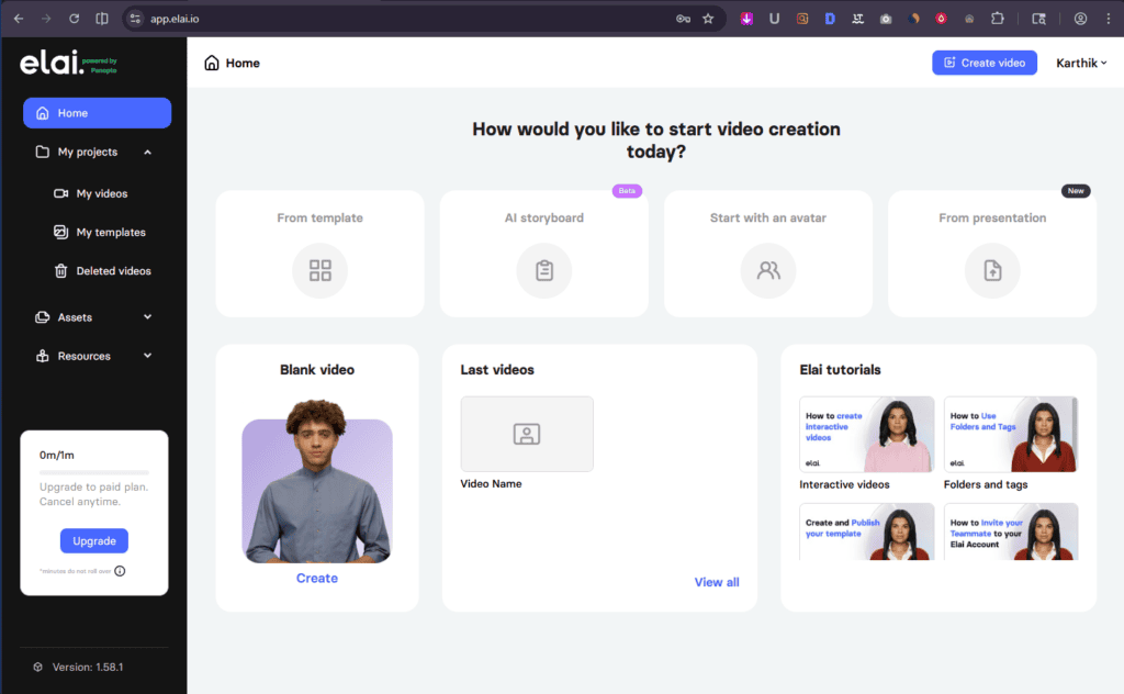 Elai - Main Dashboard