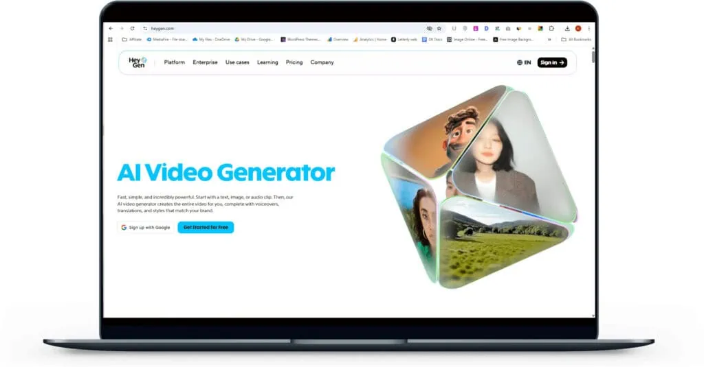 HeyGen - Home Page Screen