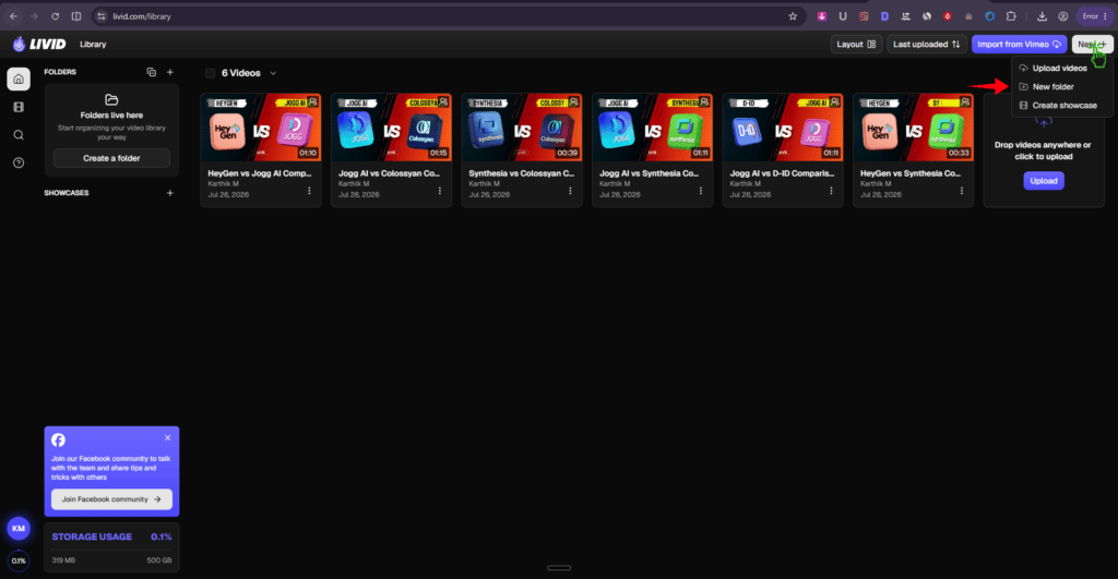 Livid - Creator Folder and Showcase
