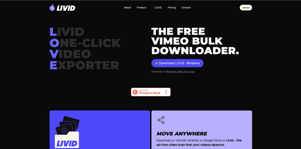 Livid LOVE Tool for Video Migration from Vimeo