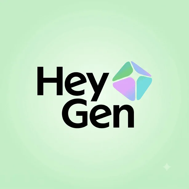 HeyGen Square Logo with Green Bg
